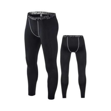 Imagem de Calças De Compressão Masculinas Para Corrida, Secagem Rápida, Treino F