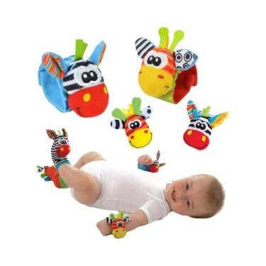 Imagem de Chocalhos De Pelúcia Macios Para Bebês Recém-Nascidos 0-24 Meses, Conj