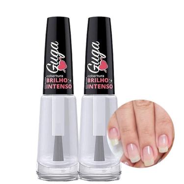Imagem de Kit 2 Base De Esmalte De Unha Brilho Intenso 110 Guga 8ml