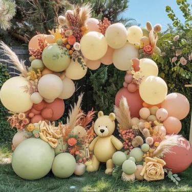 Imagem de Kit de pastel Balloon Arch Partycus Dusty Rosa Amarelo Verde