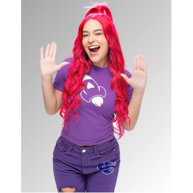 Imagem de Camiseta de Algodão Dos Rosa Roxa Katlen