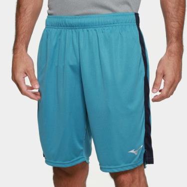 Imagem de Bermuda Mizuno Root Mesh 2 Masculina, Azul petróleo, P