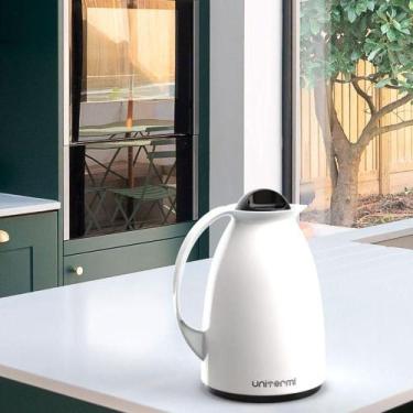 Imagem de Garrafa Térmica Branca 650Ml Com Alça E Tampa Livre De Bpa - Unitermi