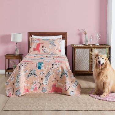 Imagem de KIT Cobre Leito  Kids Solteiro 02 Peças - MAYRA ENXOVAIS, Gatinha
