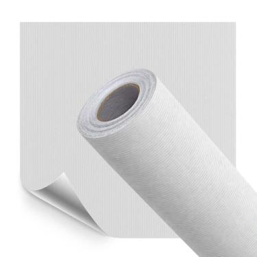Imagem de Papel de Parede Adesivo Vinilico Premium Touch Textura Linhas Branco 5