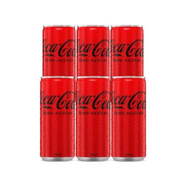 Imagem de Pack de Coca Cola Sem Açúcar Lata 310ml 6 unidades