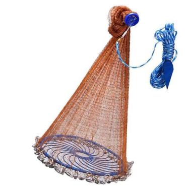 Imagem de Tarrafa Chinesa Rede Pesca Multifilamento Pescaria Peixe Robalo Camara