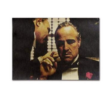Imagem de Pôster pintando papel Kraft vintage O Poderoso Chefão Vito