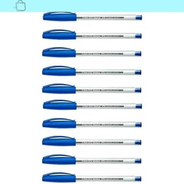 Imagem de Kit Caneta Trilux 032 Faber-Castell Azul 10 Unidades