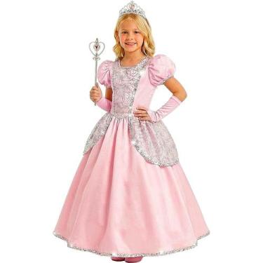 Imagem de Fantasia Branca de Neve Infantil Luxo pra Menina Com Capa Luvas Tiara 