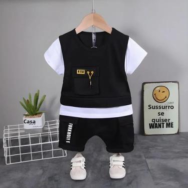 Imagem de Conjunto De Verão Para Bebês Meninos E Meninas 2 Peças Camiseta Casual