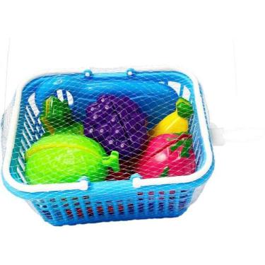 Imagem de Brincando de Casinha Cestinha Frutas CREC 9 Peças Sortido TOY MIX