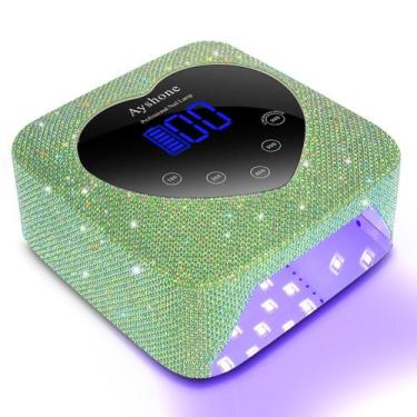 Imagem de Lâmpada de unhas LED UV Ayshone 72W recarregável com display LCD