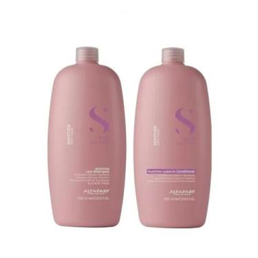 Imagem de Kit Alfaparf Semi Di Lino Moisture Condicionador Shampoo 1litro