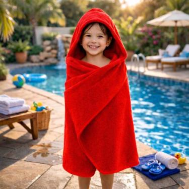 Imagem de Toalha de Banho e Praia Infantil Criança Menina Menino Tecido Liso Kid