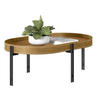 Imagem de Mesa De Centro Para Sala Estilo Industrial Ville Caramelo L06 - Mpozenato