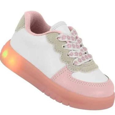 Imagem de Tênis Infantil Menina Molekinha Com Led