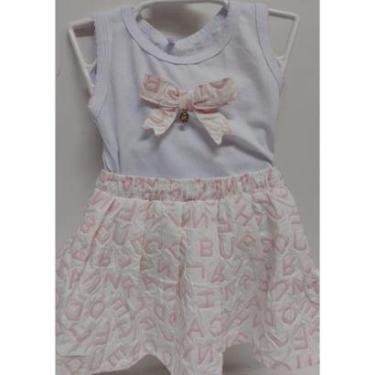 Imagem de Conjunto Blusa + Shorts Saia Menina Estampada LessaKids 9448-Feminino