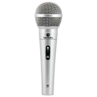 Imagem de Microfone com fio Harmonics, 4,5 metros, Prata, MDC201  HARMONICS