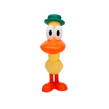 Imagem de Boneco pato em vinil 16cm turma do pocoyo cardoso, Amarelo, Pocoyo