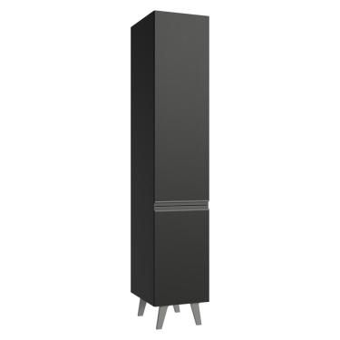 Imagem de Paneleiro 40 cm 2 Portas Com Pés Preto Nice Madesa
