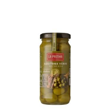 Imagem de Azeitona Verde Manzanilla Recheada com Pasta de Anchovas La Pastina Peso Drenado 140g