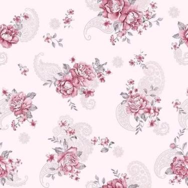 Imagem de Papel De Parede Adesivo Lavável Floral Rosas Delicadas 3M - Banner Ban