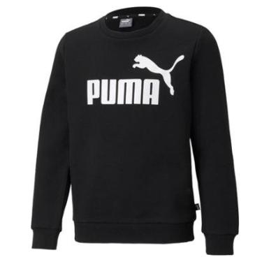 Imagem de Blusa Infanto Juvenil Puma Big Logo Crew Preto - 586963-Unissex