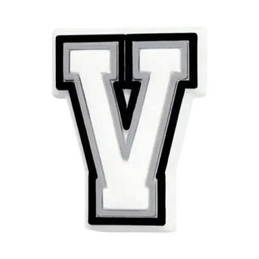 Imagem de Acessório De PVC Para Crocs, Charme De Letras Preto E Branco Para Puls