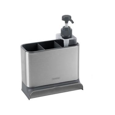 Imagem de Dispenser Porta Esponja e Detergente Tramontina Inox Plurale Organizad