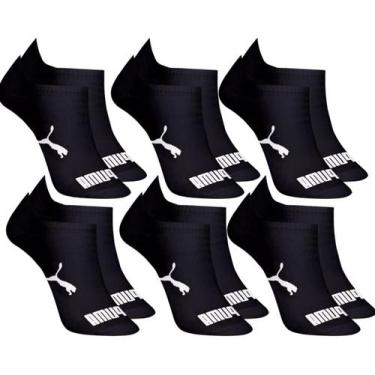 Imagem de Kit 6 Pares Meias Invisível Puma Sapatilha Adulto Original, 44/46, Pre