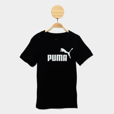 Imagem de Camiseta Infantil Puma Ess No. 1 Ps Menino, Preto, 6A