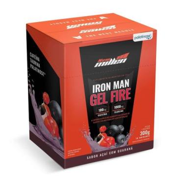 Imagem de Iron Man Gel Fire - 10 Sachês 30g Açaí com Guaraná - New Millen