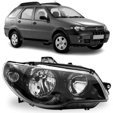 Imagem de Farol direito palio weekend g3 2004 a 2015 máscara negra - BBS BIBAS Z