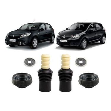 Imagem de 2 Kit Coxim Suspensão Dianteira Sandero 2017 2018 2019 2020 - QualyKit
