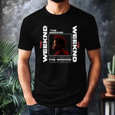 Imagem de Camiseta The Weeknd 100% Algodão Mode 01 - Estamparia & Co, Preto, GG