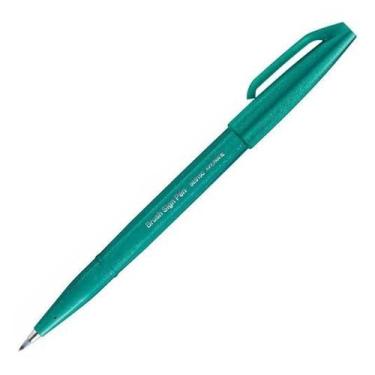 Imagem de Caneta Pincel Brush Sign Pen Cor a Escolha Unidade Pentel,  Verde Turq
