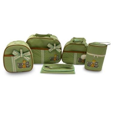Imagem de Kit Bolsa Maternidade 5 Peças Grande Impermeável + Mochila + Trocador 
