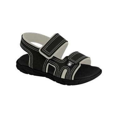 Imagem de Sandália Molekinho Papete Menino Infantil Confortável Preto Cor:PretoT