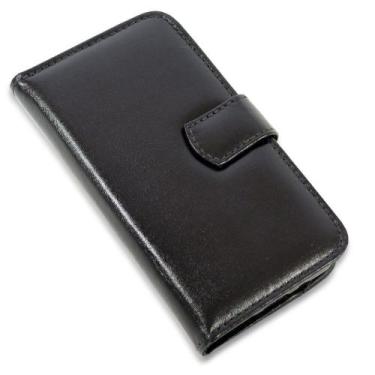 Imagem de Capa carteira couro preto para samsung a7 2018 a750 - CELLWAY