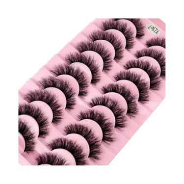 Imagem de Cílios Postiços 3D Naturais Em Vison Sintético, Feitos À Mão, 10 Pares