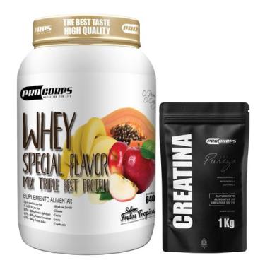 Imagem de Whey Protein Special Flavor 840g e Creatina 1kg  Kit Academia Hipertro