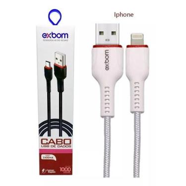 Imagem de Cabo Iphone 2.4A Turbo Lightning 3 Metros Exbom