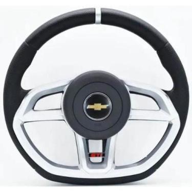Imagem de Volante Esportivo Gti Prata Para Celta Corsa Classic Wind Monza - Chev