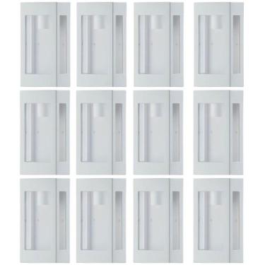 Imagem de Conjunto 12 Luminárias Arandelas de Parede Branco Bivolt E27 Lente Tra