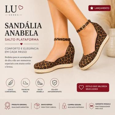 Imagem de Sandália Plataforma Feminina Anabela Casual Confortável - Tulip Shoes,