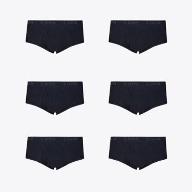 Imagem de Kit 6 Cuecas Lupo Slip Canelada Com Abertura 00546-106, Preto, G