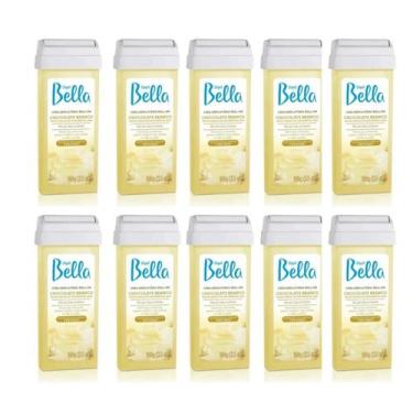 Imagem de Cera Roll-On 10un Kit Depil Bella Chocolate Branco