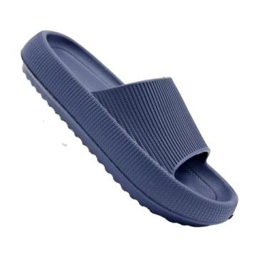 Imagem de Chinelo Nuvem Slide Super Leve Ortopédico Eva Adulto - Yvate, Azul, 34