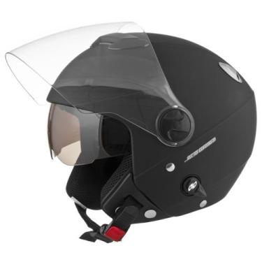 Imagem de Capacete Moto Aberto Masculino Feminino New Atomic Solid Fosco Preto B